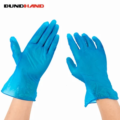 9-дюймовые синие одноразовые латексные виниловые ПВХ-резиновые нитриловые защитные перчатки для осмотра безопасности для салонов красоты, специализированных/пищевых/фармацевтических оптовых продаж