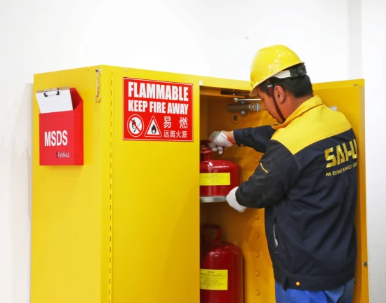 Шкаф пожаробезопасный безопасный Сай-У для хранения ЛВЖ и опасных веществ заводского исполнения